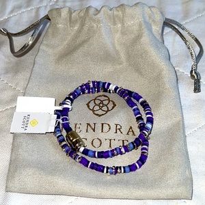 Kendra Scott Reece Gold Wrap Bracelet Purple Mix NWT